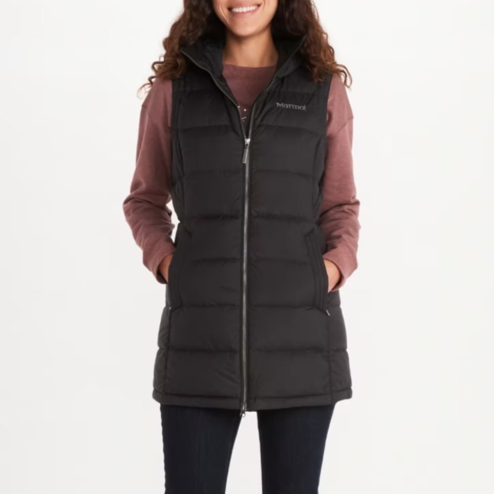 Marmot Black Ithaca Vest 700 Down Hood M